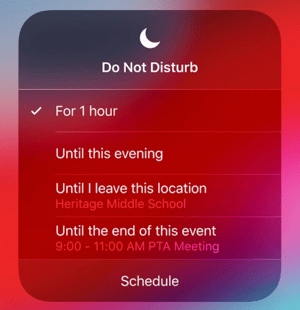 Do Not Disturb iOS12