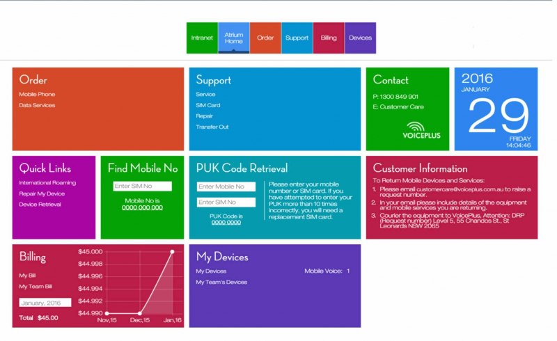 Atrium Managed Mobility portal home page