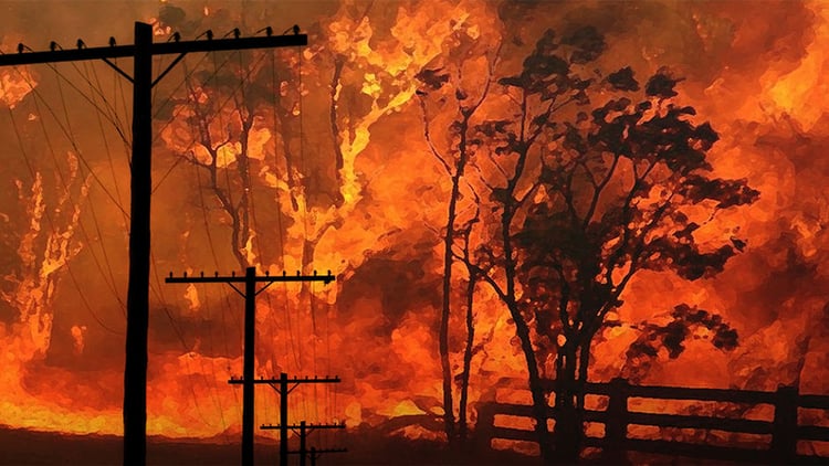 bushfire telecom poles