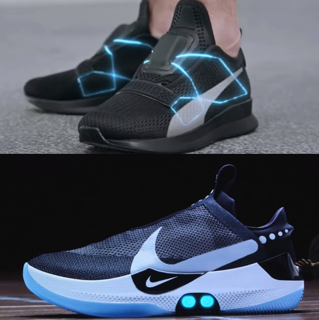 Back to the Future: NIKE and Puma both deliver self-lacing shoes